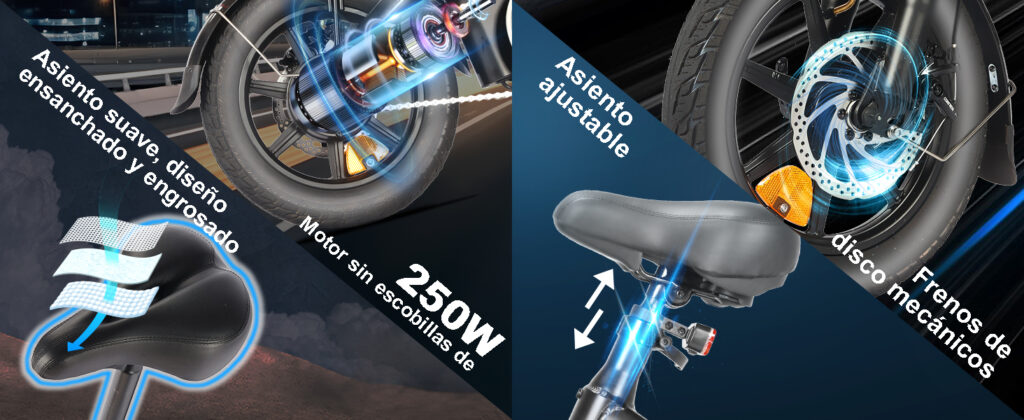 Bodywel T16PRO bicicleta elétrica dobrável em uso na cidade.