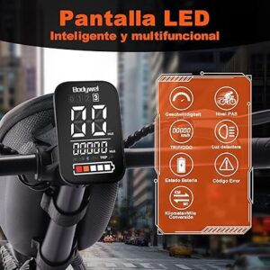 Ecrã LED inteligente da bicicleta elétrica dobrável Bodywel T16PRO.