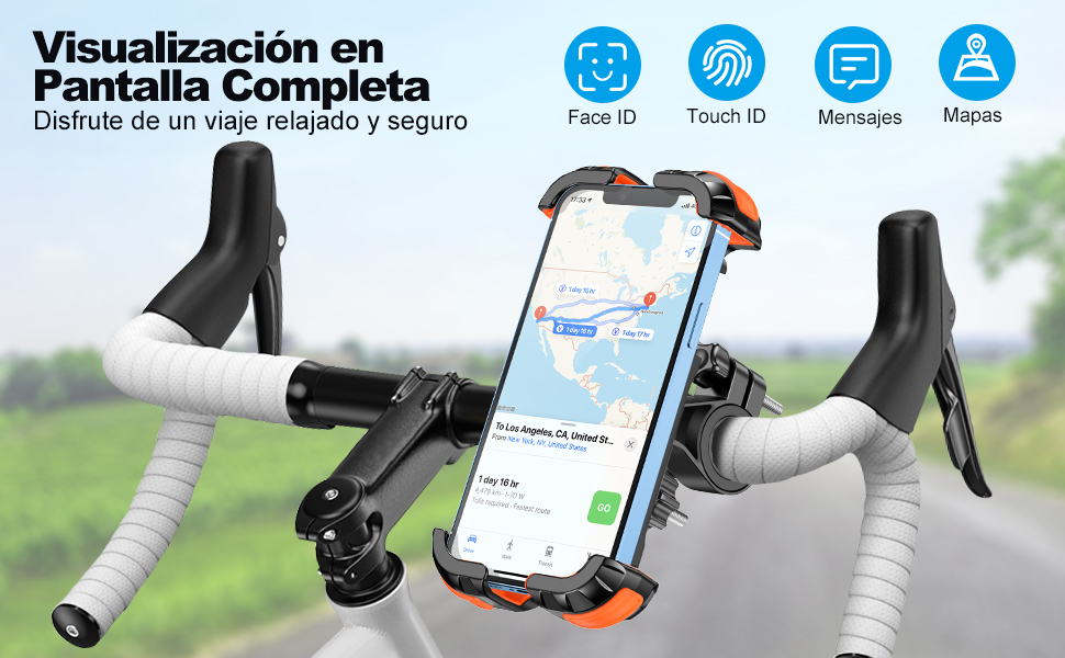 Suporte móvel de bicicleta Glangeh com proteção anti-choque e almofadas de silicone.