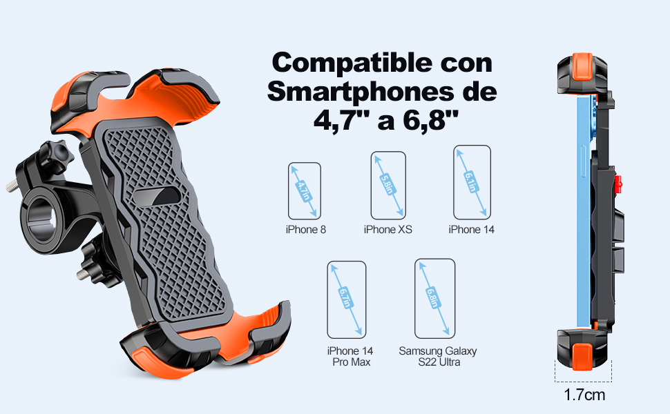 Suporte de bicicleta Glangeh leve e resistente à água com acabamento em silicone.