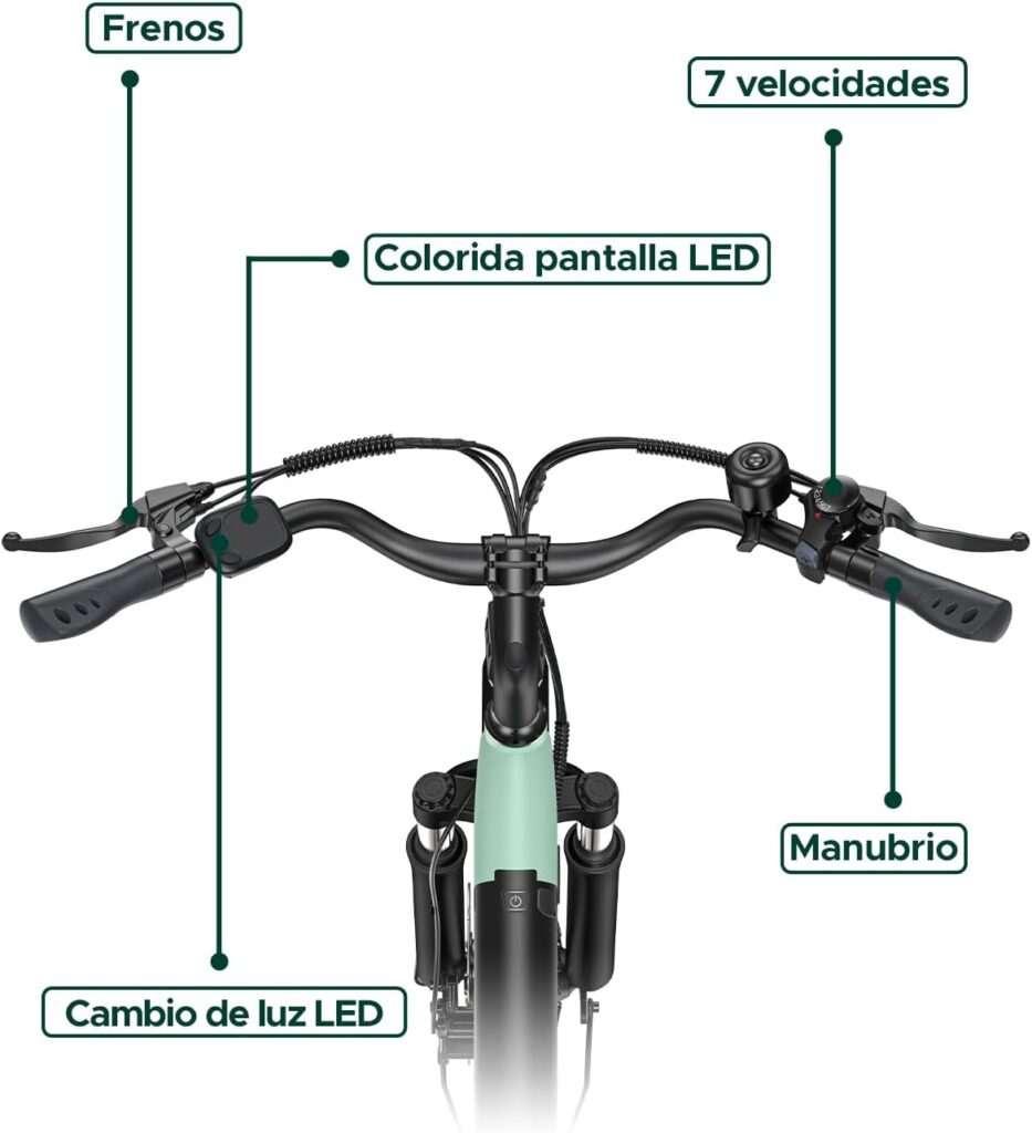 Bicicleta elétrica dobrável Milecity1 pronta para uso em deslocações urbanas.