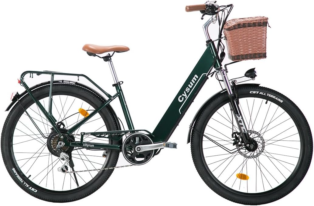 Cysum cityrun bicicleta elétrica para mulher